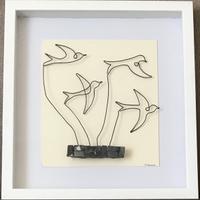 ARTE - VOLO DI RONDINI - Tecnica mista