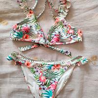 Bikini costume fiorato bianco M/42