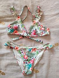 Bikini costume fiorato bianco M/42