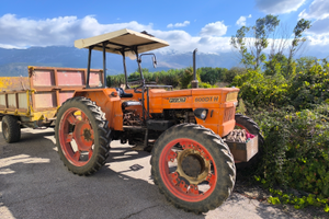 Trattore con rimorchio