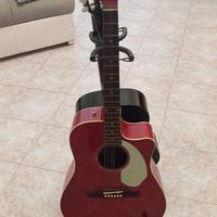 chitarra ellettroacustica Fender Sonoran SCE rossa