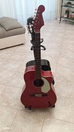 chitarra ellettroacustica Fender Sonoran SCE rossa
