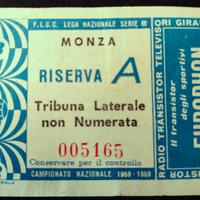 Bari calcio BIGLIETTO MONZA BARI 1968