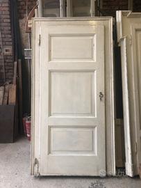 Antica porta '800 pannellata un battente