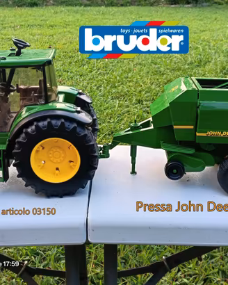 BRUDER John Deere 7R e Pressa John Deere