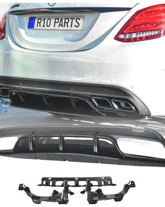 DIFFUSORE MERCEDES CLASSE C W205 15-21 LOOK C63 ED