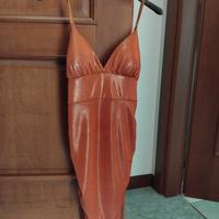 Vestito estivo arancione lucido
