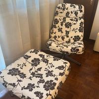Poltrona ikea con poggiapiedi