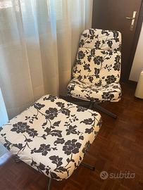 Poltrona ikea con poggiapiedi