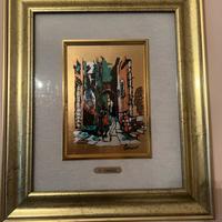 Quadro firmato C.Caruso con cornice dorata-vintage