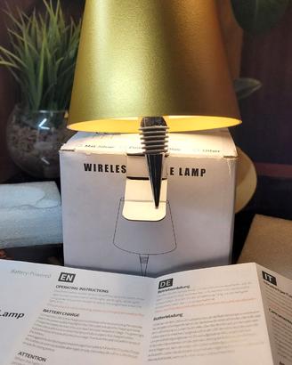 Lampada per bottiglia o vaso, Gold, Touch control