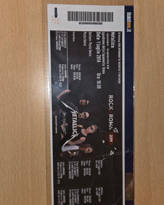 Biglietto originale Metallica - Rock in Roma 2014