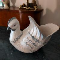 Gallinella portafiori ceramica di Bassano 