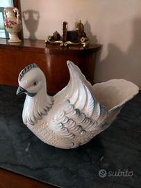 Gallinella portafiori ceramica di Bassano 