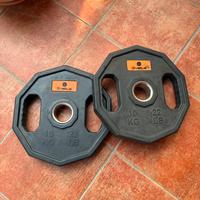 Pesi 10kg x2 di gomma disco con maniglie