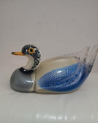 Scultura Anatra Selvatica in Vetro Murano
