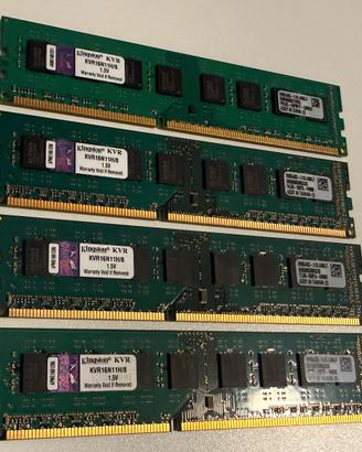 RAM DDR3 32Gb, 4xKingston KVR16N11H/8
