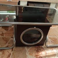 Tavolino da caffè anni 70 in acciaio