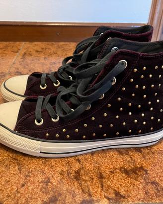Converse alte in velluto donna