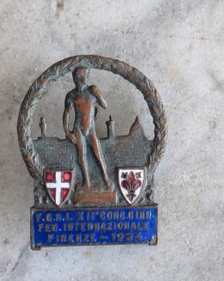 spilla distintivo d'epoca Firenze 
