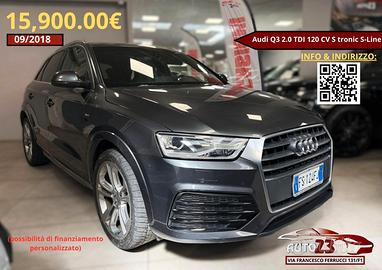 Audi Q3 2.0 TDI 120 CV S tronic S-Line Ok Neopaten