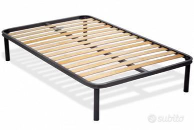 Rete a doghe in legno 1 piazza e mezza e materasso