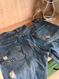 Pantaloncini Levi’s Vintage W33 denim blu slavato
