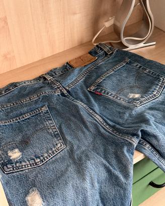 Pantaloncini Levi’s Vintage W33 denim blu slavato