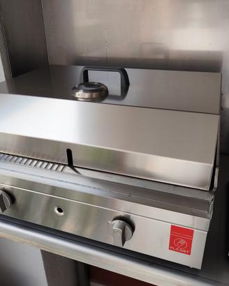 barbecue plancha Pla.net 55 Inox rigata e liscia