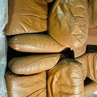 Divano Poltrona Busnelli vera pelle vintage