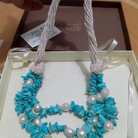 collana in turchese e perle scaramazze
