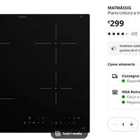 piano cottura ad induzione IKEA nuovo 60x60