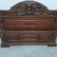 Letto matrimoniale struttura in legno massiccio in