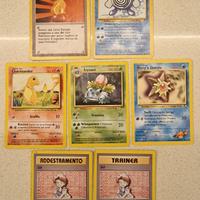 Lotto di 7 carte pokemon Base set BS e GH