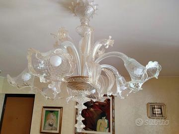 Lampadario in vetro Murano