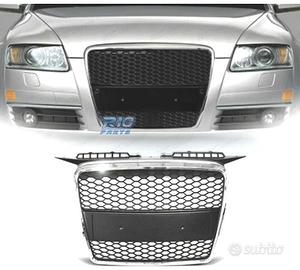 GRIGLIA AUDI A3 8P 8PA 05-08 LOOK RS CROMO NERO