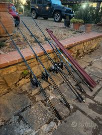 Lotto 7 canne varie - carpfishing