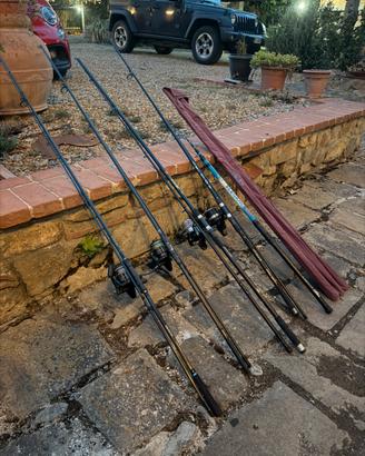 Lotto 7 canne varie - carpfishing