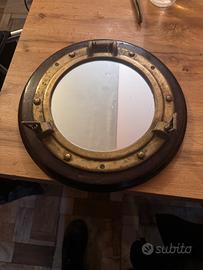 Specchiera in ottone nautico