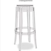 Due sgabelli trasparenti