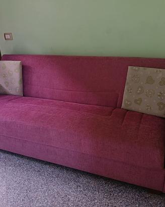 Divano a letto rosso
