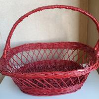 Cesto grande con manico in vimini perfetto stato
