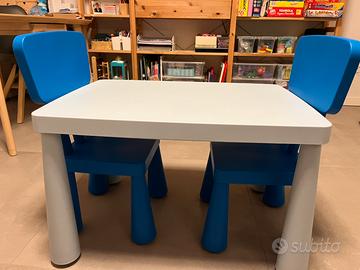 Tavolo Mammut  Ikea con due sedie