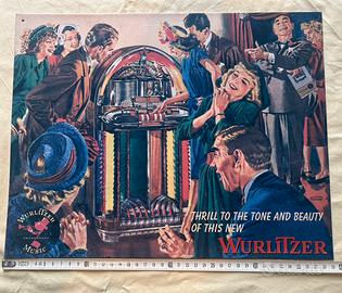 Quadro in latta vintage jukebox“Wurlitzer”