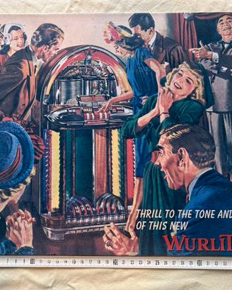 Quadro in latta vintage jukebox“Wurlitzer”