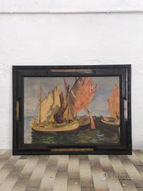 quadro di barche di Antonio Guarino