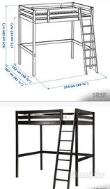 struttura per letto a soppalco IKEA