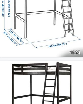 struttura per letto a soppalco IKEA