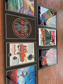 Set quadri stile surf/shark anni 90 stampe
