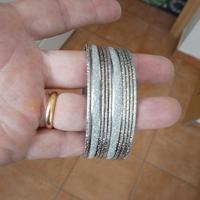 Bracciali rotondi rigidi colore argento